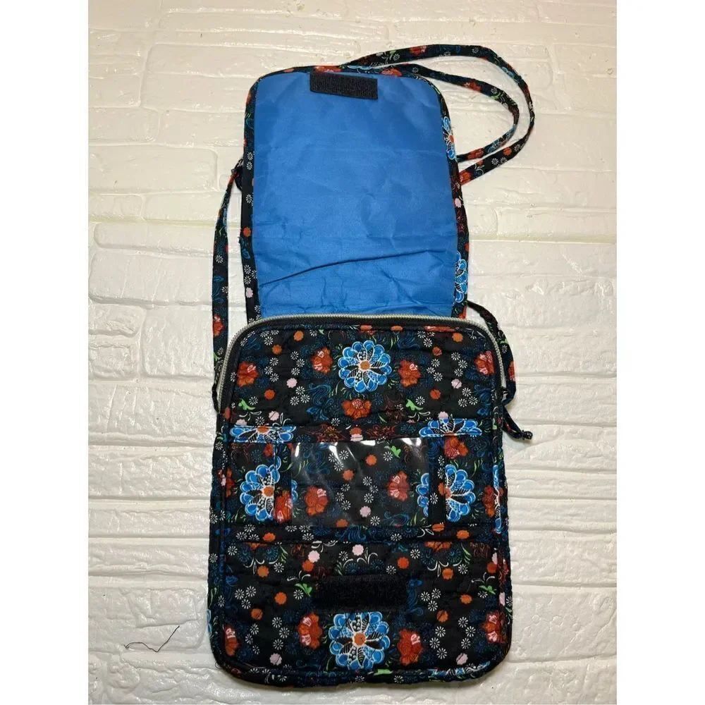 Flower Black Pattern Crossbody Bag - Picture 3 of 7